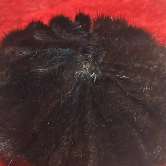 Women's Vintage Mahogany Ranch Mink Tail Hat - Picture 6 of 6